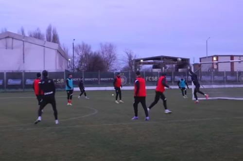 FCSB a efectuat astăzi un antrenament intens la baza de pregătire din Berceni.