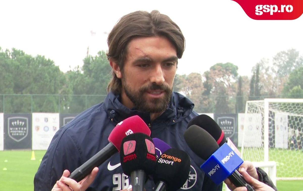 Cicatricea lui Andrea Compagno, după ciocnirea cu Darius Olaru