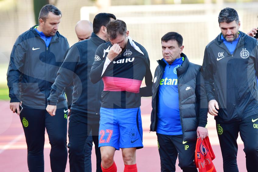 Darius Olaru a ieșit accidentat în meciul cu Hamburg/ Foto: GSP