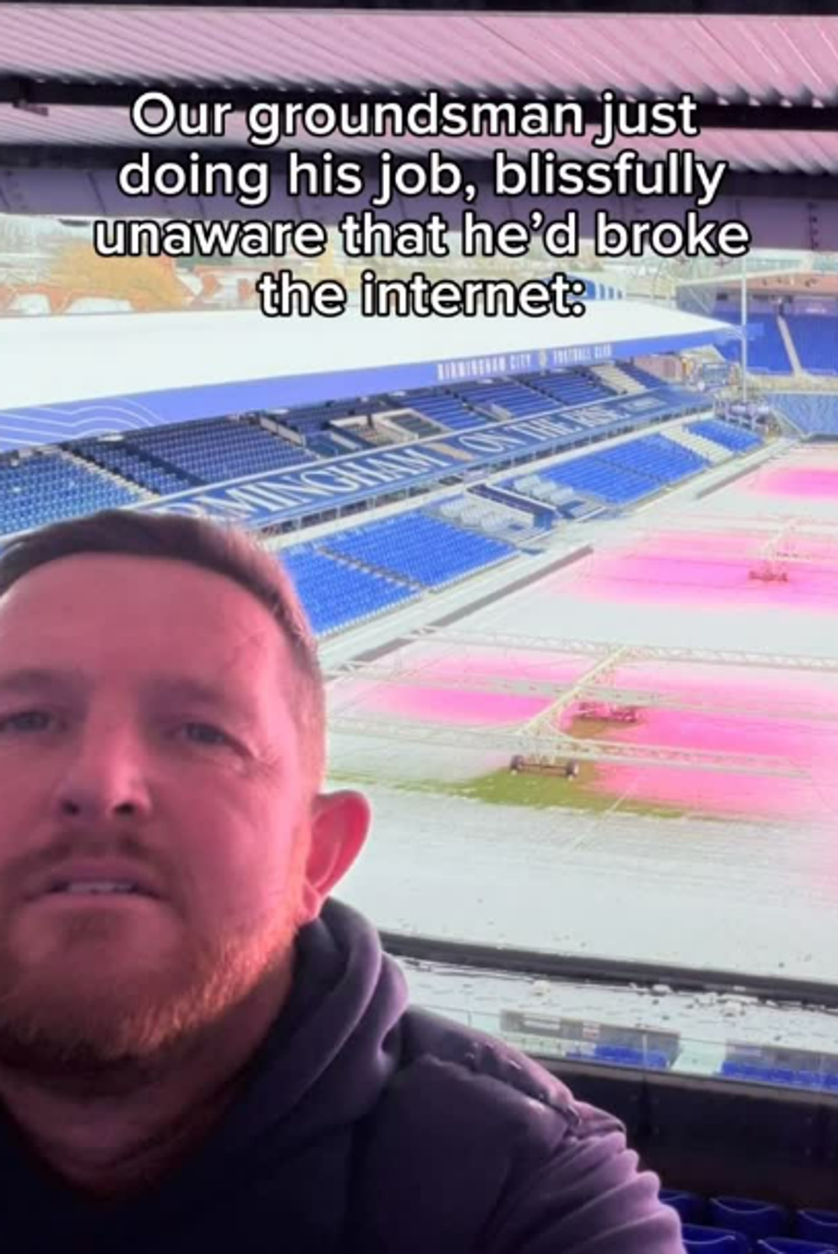 Stadionul lui Birmingham FC a iluminat orașul în roz