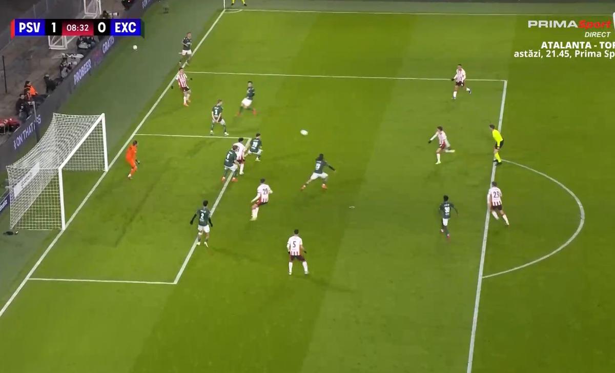 Dennis Man, pasă de gol în PSV - Excelsior