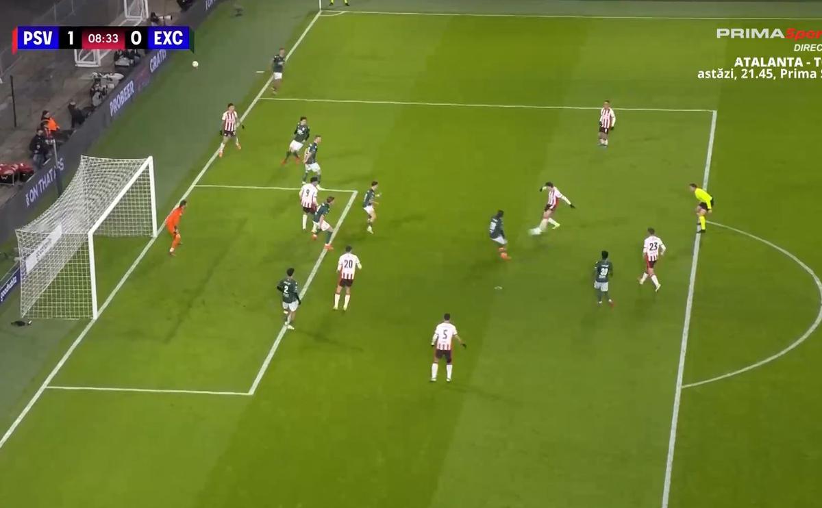 Dennis Man, pasă de gol în PSV - Excelsior