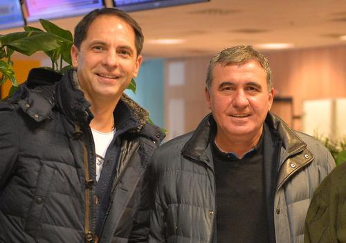 Dan Negru și Gheorghe Hagi în studioul GSP