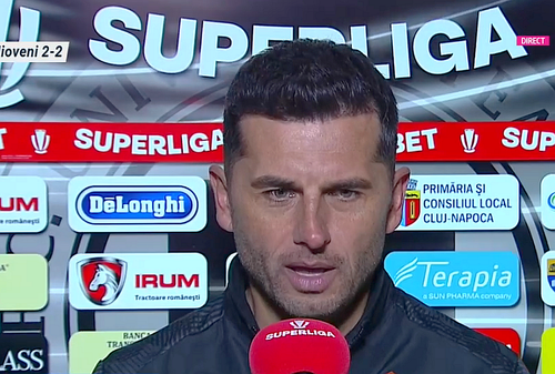 U Cluj - CS Mioveni 2-2. Nicolae Dică (42 de ani) a tras concluziile la finalul partidei de la Mediaș.