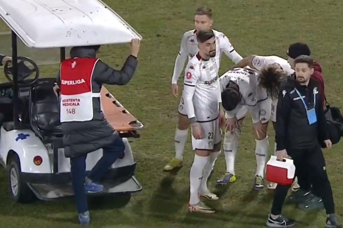 Lovitură pentru Rapid! Săpunaru, accidentat după două dueluri tăioase cu același adversar