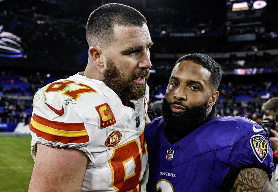 Odell Beckham Jr. alături de Travis Kelce / FOTO: Imago Kim Kardashian, relație exclusivă cu un sportiv celebru: „Până acum a ascuns legătura amoroasă”