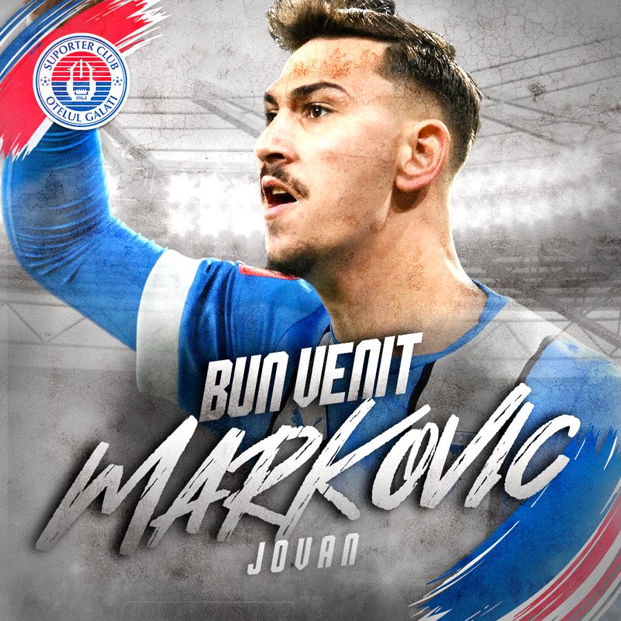Jovan Markovic, prezentat la Oțelul Galați, foto: Facebook Transfer în Superliga! Jovan Markovic schimbă echipa după șase luni: „Să-i urăm bun venit!”