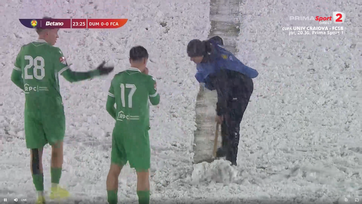 Fotbal în Ice Age » Imagini incredibile la meciul din Cupa României