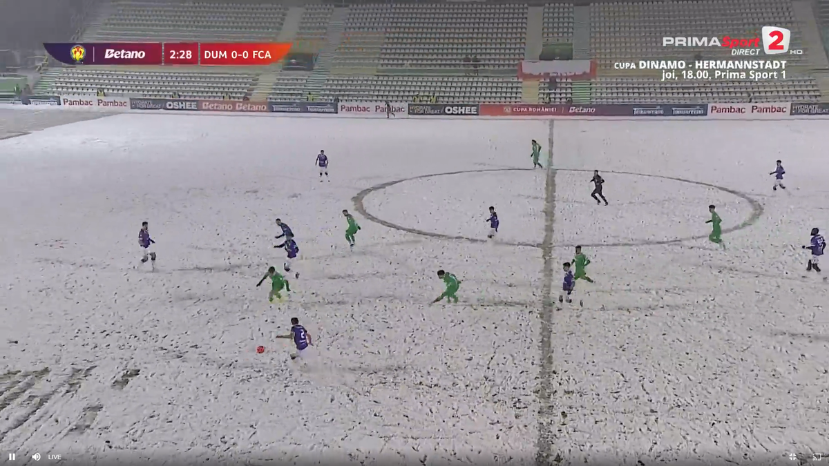 Fotbal în Ice Age » Imagini incredibile la meciul din Cupa României