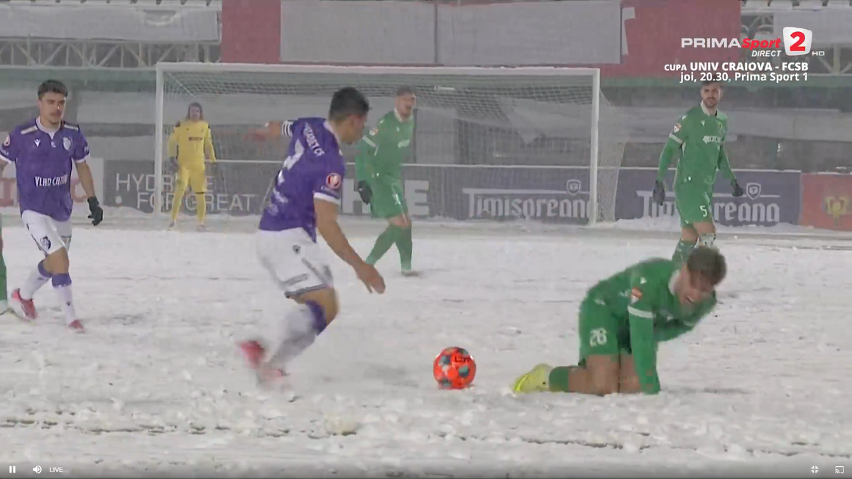 Fotbal în Ice Age » Imagini incredibile la meciul din Cupa României