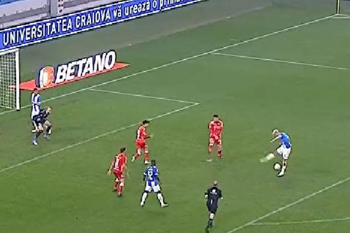 Andrei Ivan s-a făcut de râs în CSU Craiova - UTA / FOTO: Capturi TV @Digi Sport 1