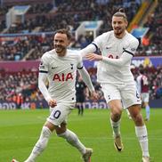 Radu Drăgușin, în Aston Villa - Tottenham/ foto Imago Images