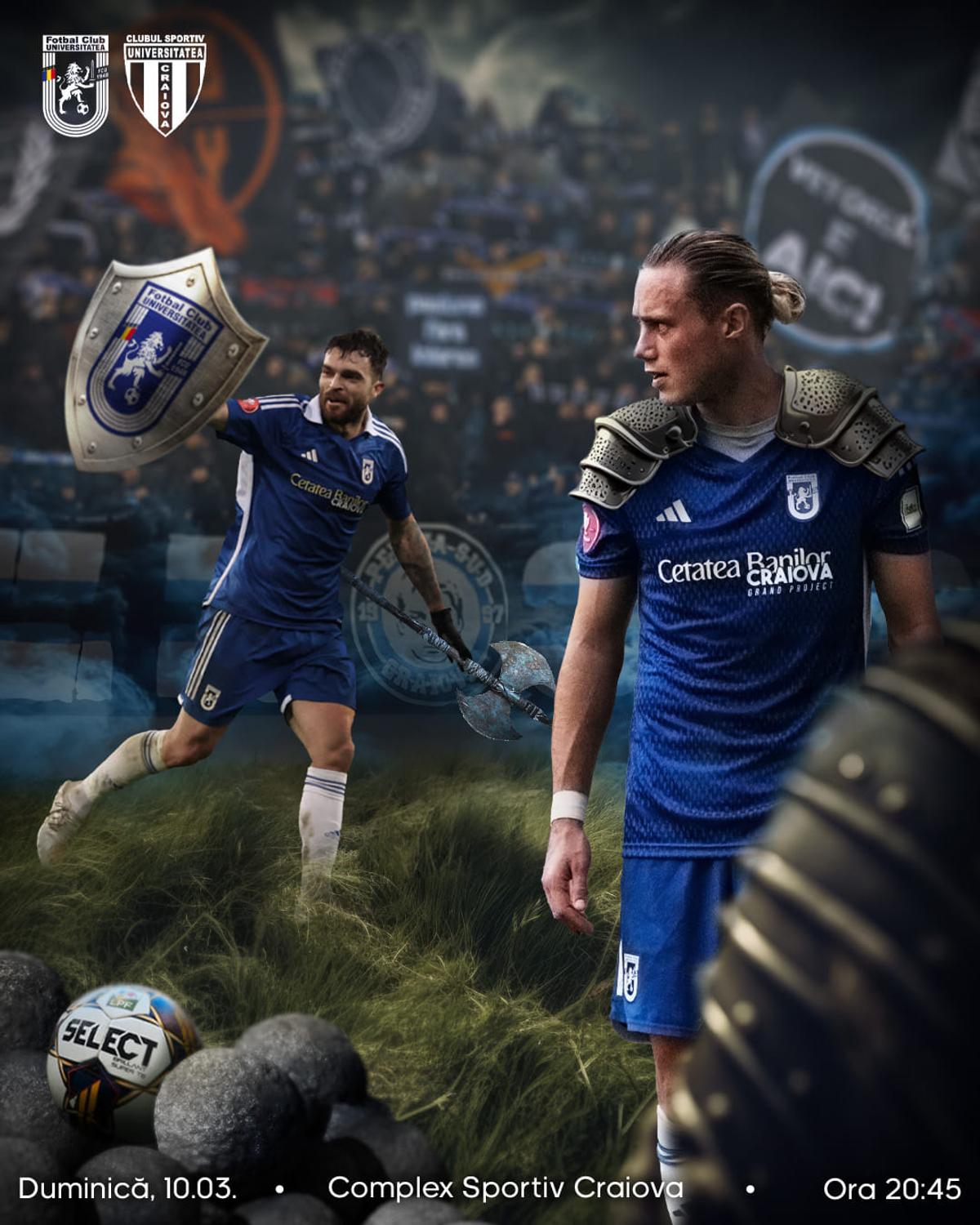 Imagini macabre înaintea derby-ului FCU Craiova - Universitatea Craiova » Adrian Mititelu, ironizat de rivali