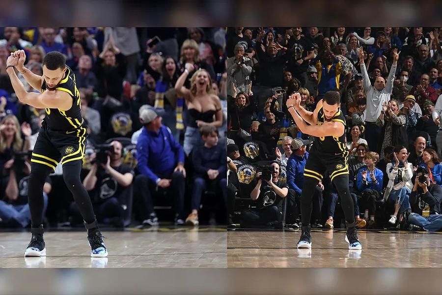 Poza lui Scott Strazzante în stânga / Poza NBA în dreapta A dat lovitura după ce a apărut într-o poză alături de Steph Curry! » Și-a crescut tariful pe oră cu 66% după ce a devenit celebră la un meci din NBA