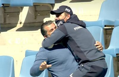 Ca MM și Reghe! :D Trică & Bornescu,  bucurie dezlănțuită în tribunele arenei „Ion Oblemenco”