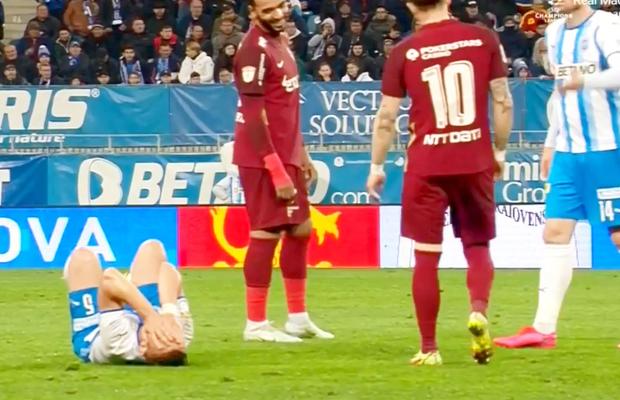 Billel Omrani, gest golănesc în CSU Craiova - CFR Cluj » Brigada lui Radu Petrescu a ratat momentul