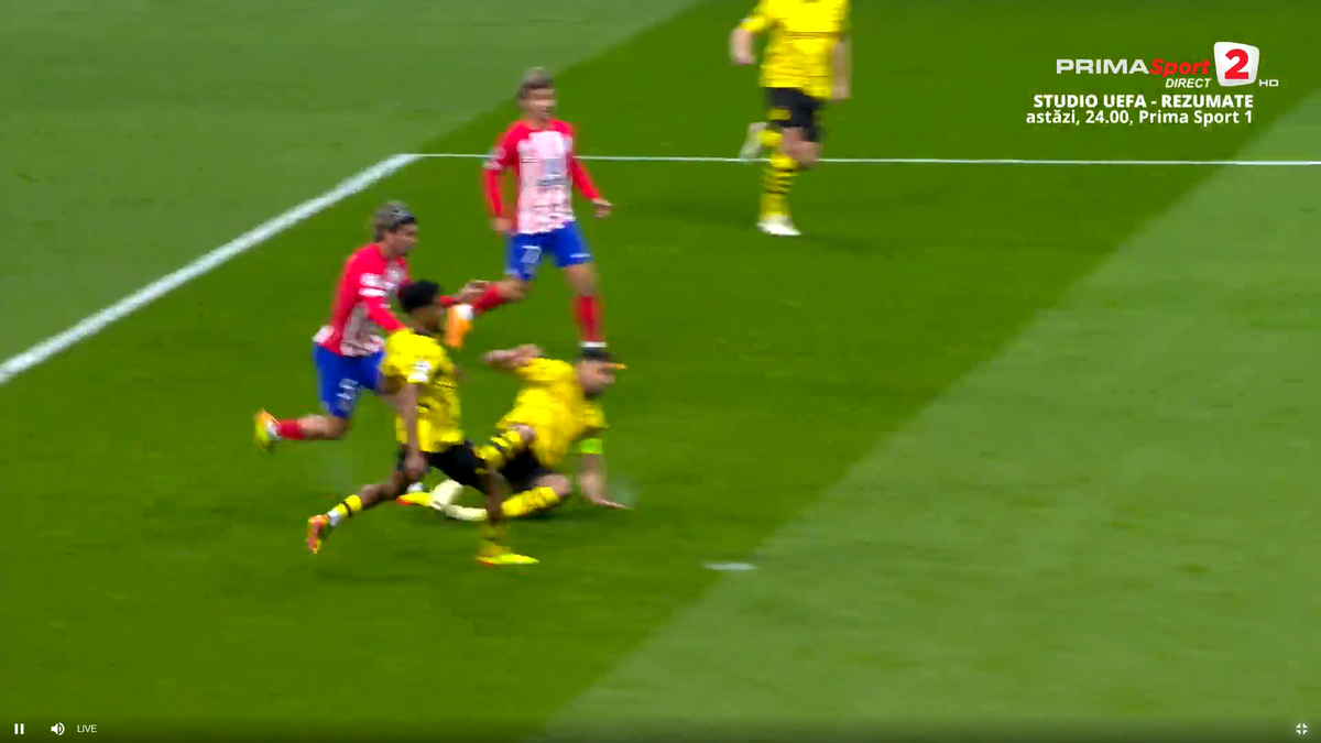 Gafă uriașă la Atletico - Dortmund » Ce s-a întâmplat sub ochii lui Moldovan
