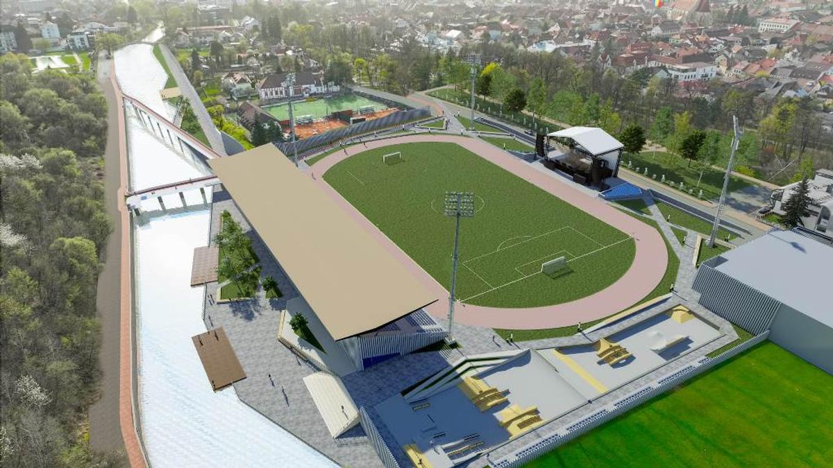 Bistrița. Stadion de fotbal și unul de atletism
