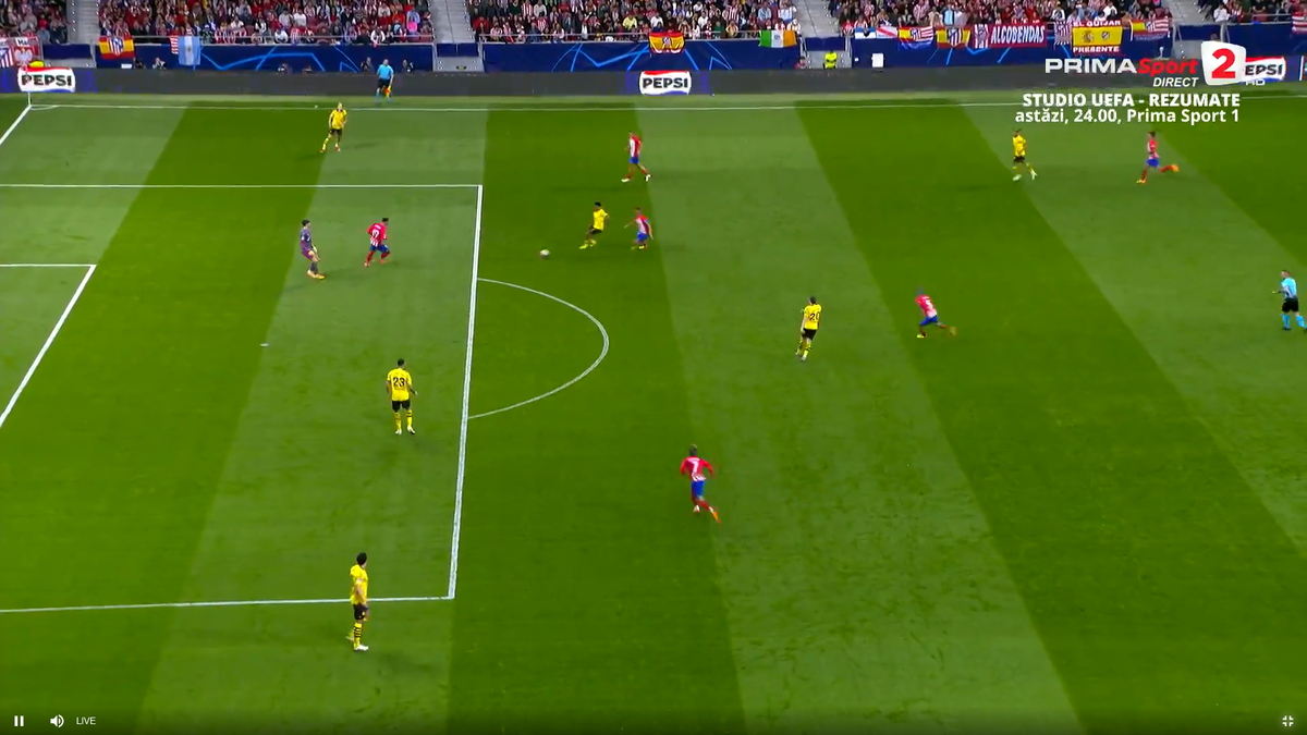 Gafă uriașă la Atletico - Dortmund » Ce s-a întâmplat sub ochii lui Moldovan