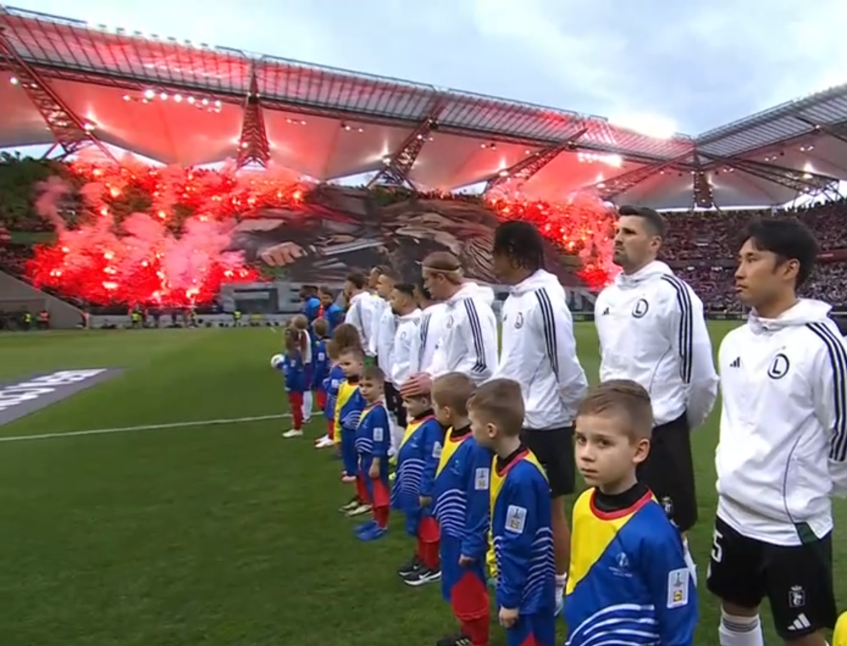 Scenografia celor de la Legia Varșovia în meciul cu Chelsea