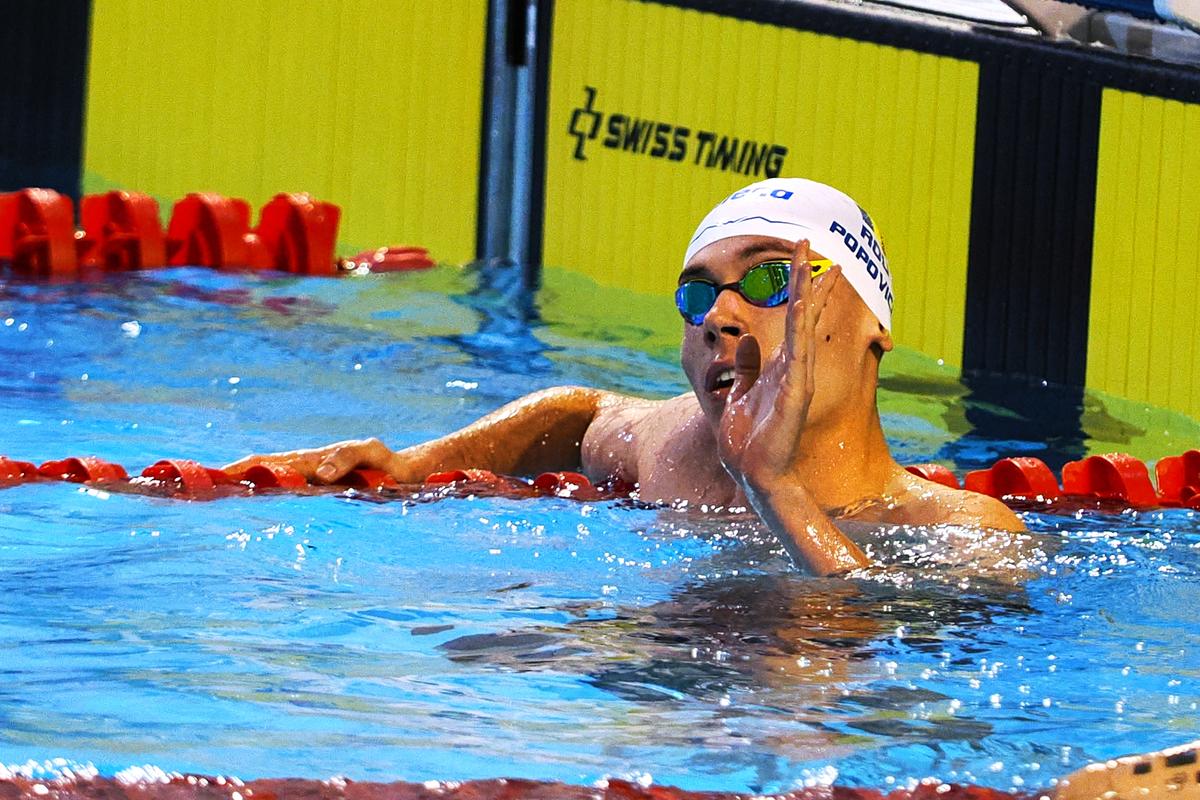 David Popovici s-a impus și în proba de 200 m liber la Campionatele Naționale de la Otopeni
