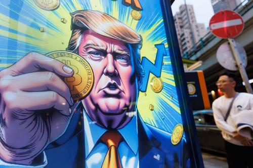 Afișaj stradal din Hong Kong, după tarifele vamale introduse de Donald Trump / FOTO: Imago