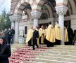 Gigi Becali ieșind primul de la slujba de înmormântare a lui Mircea Lucescu