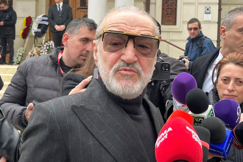 Gigi Becali, la Slujba de înmormântare a lui Mircea Lucescu / FOTO: GSP.ro