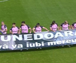 Corvinul Hunedoara, banner special pentru Mircea Lucescu // Captură FOTO: Prima Sport 1