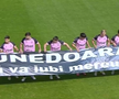 Corvinul Hunedoara, banner special pentru Mircea Lucescu // Captură FOTO: Prima Sport 1