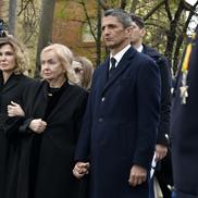 Răzvan Lucescu, Neli Lucescu, Ana-Maria Lucescu la înmormântarea lui Mircea Lucescu // foto: Cristi Preda (GSP)