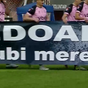 Corvinul Hunedoara, banner special pentru Mircea Lucescu // Captură FOTO: Prima Sport 1