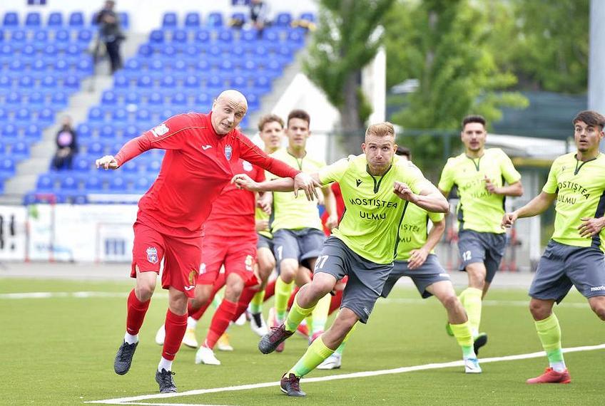 CSA Steaua a câștigat în turul primei runde a barajului pentru promovarea în Liga 2, 2-0 pe terenul celor de la Moștiștea Ulmu. // FOTO: Cristi Preda