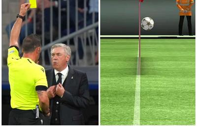 Imaginea pe care se bazează răbufnirea lui Ancelotti: „Nu o spun eu, o spune tehnologia!”
