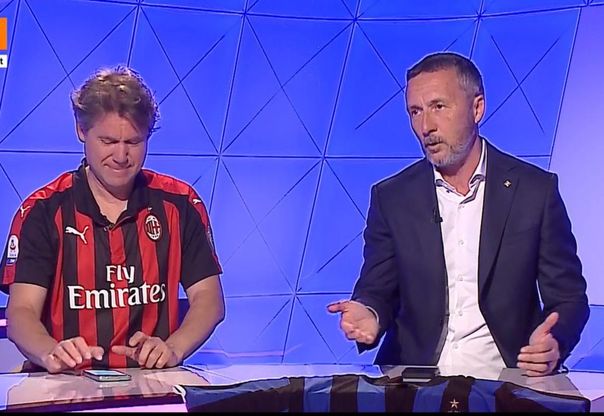 Florin Răducioiu și Mihai Stoica și-au ales favorita din AC Milan - Inter » Povești inedite în direct: „Ce «capace» mi-am luat de la tata...”