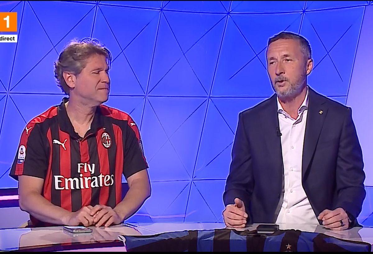 Florin Răducioiu și Mihai Stoica și-au ales favorita din AC Milan - Inter » Povești inedite în direct: „Ce «capace» mi-am luat de la tata...”