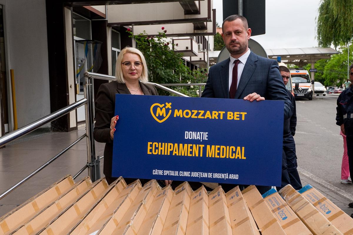 COMPANIA MOZZART BET PENSISTEMUL DE SĂNĂTATE AL ROMÂNIEI: O donație valoroasă a ajuns la spitalul din Arad
