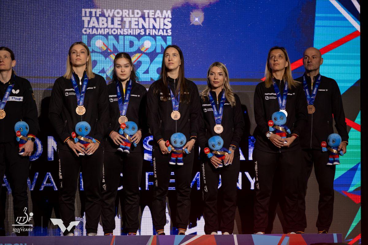 Echipa României de tenis de masă, podium la Campionatul Mondial