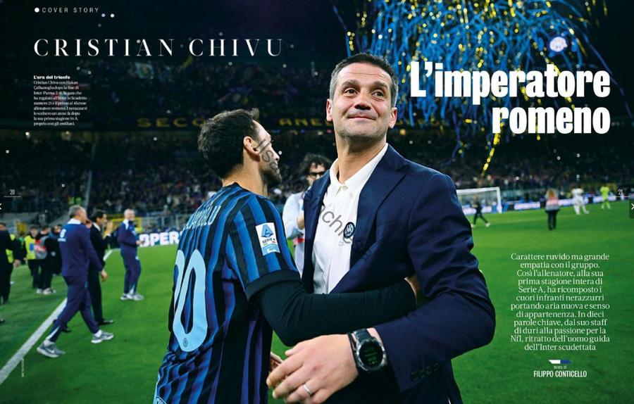 Prima pagină a Cover Story-ului publicat de Sport Week după titlul 21 cucerit de Inter Elogiul suprem adus lui Cristi Chivu în Gazzetta dello Sport » Italienii îi fac o provocare culinară tradițională!