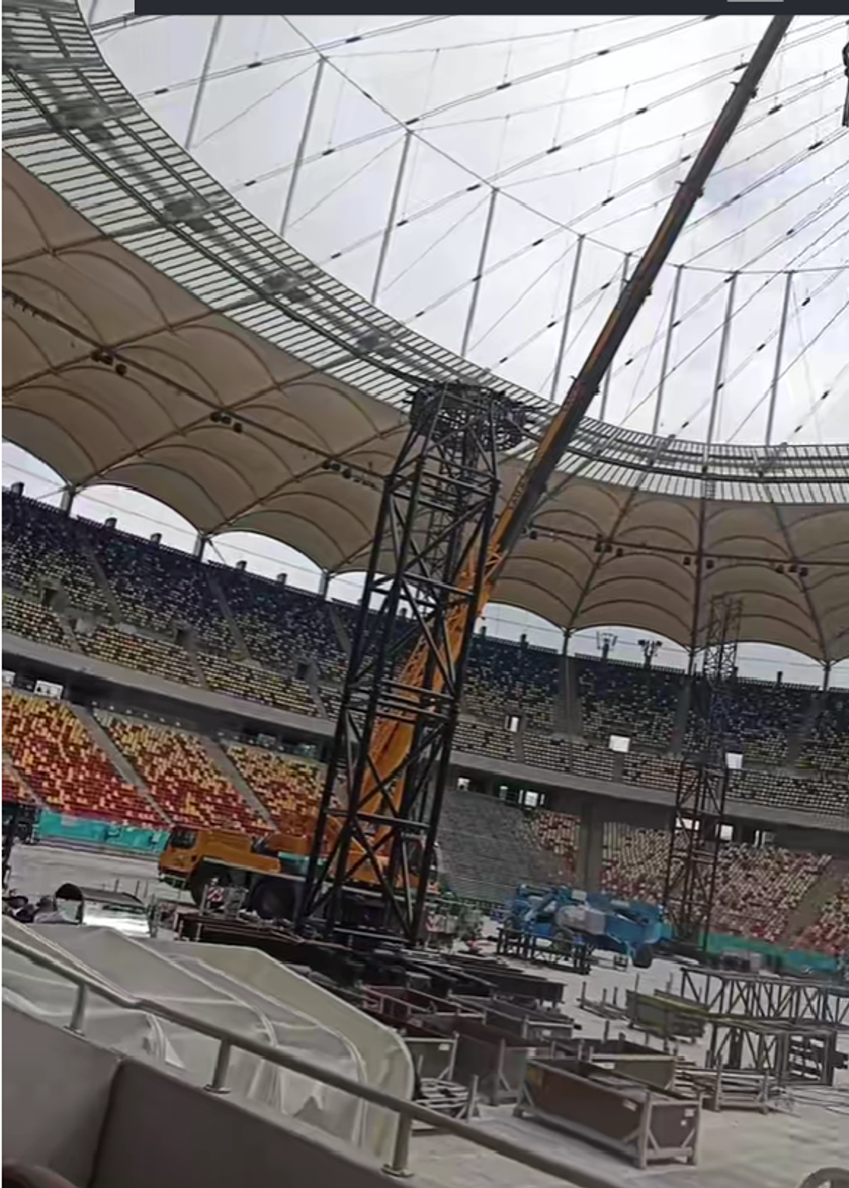 Cum arată Arena Națională înainte de concertul Metallica