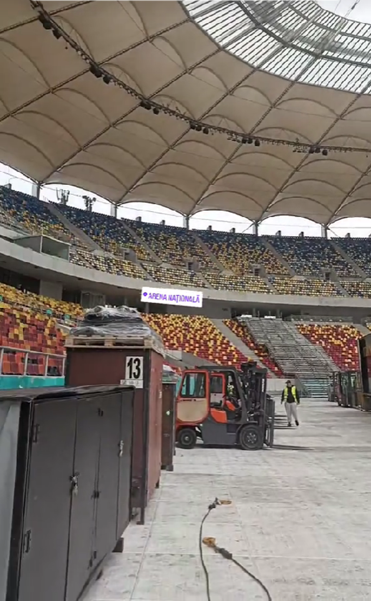 Cum arată Arena Națională înainte de concertul Metallica