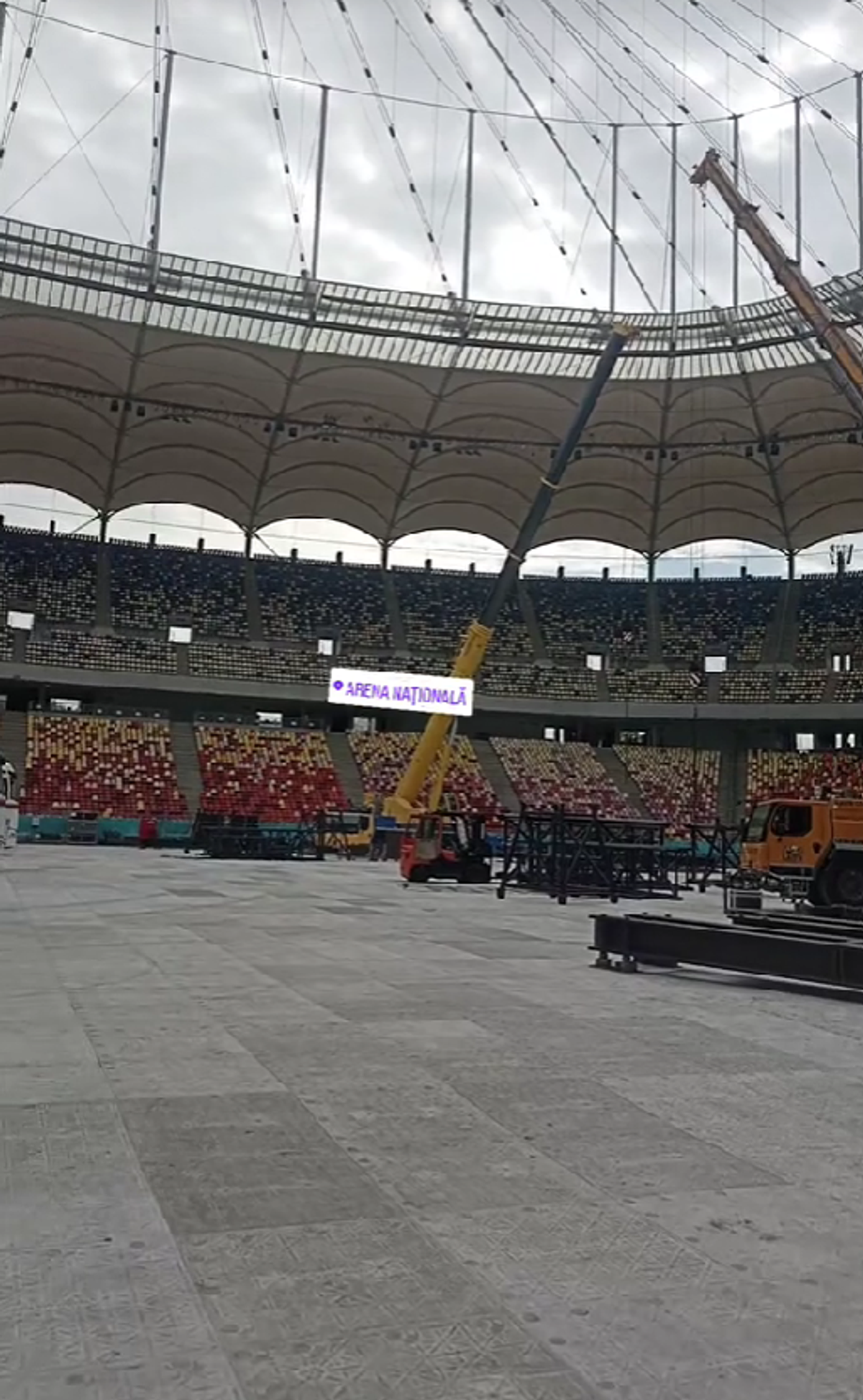 Cum arată Arena Națională înainte de concertul Metallica