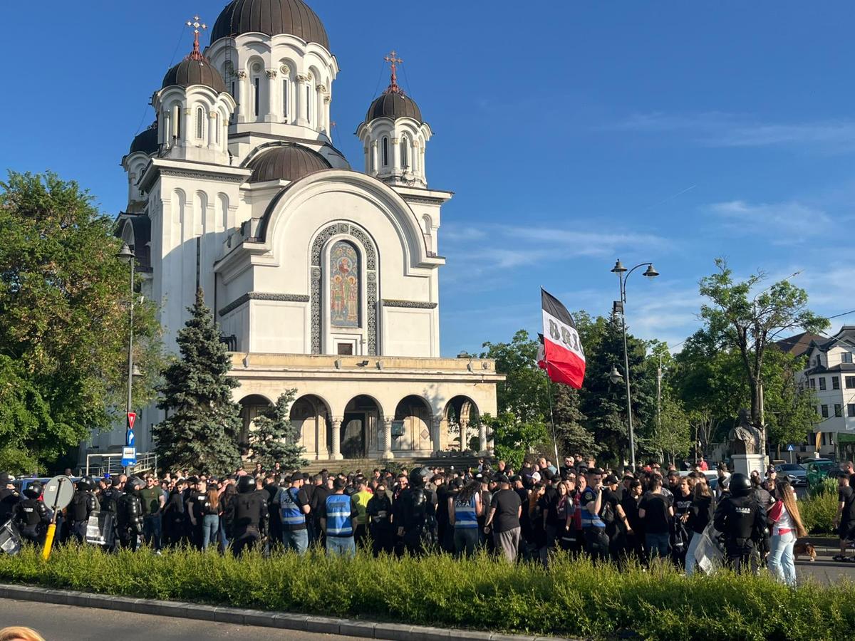 Protestul fanilor lui Dinamo la meciul cu FC Argeș