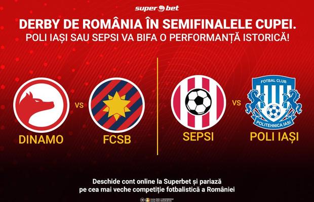 Dinamo și FCSB joacă finala Cupei României în semifinale + Ocazie unică pentru cele două “cenușărese”