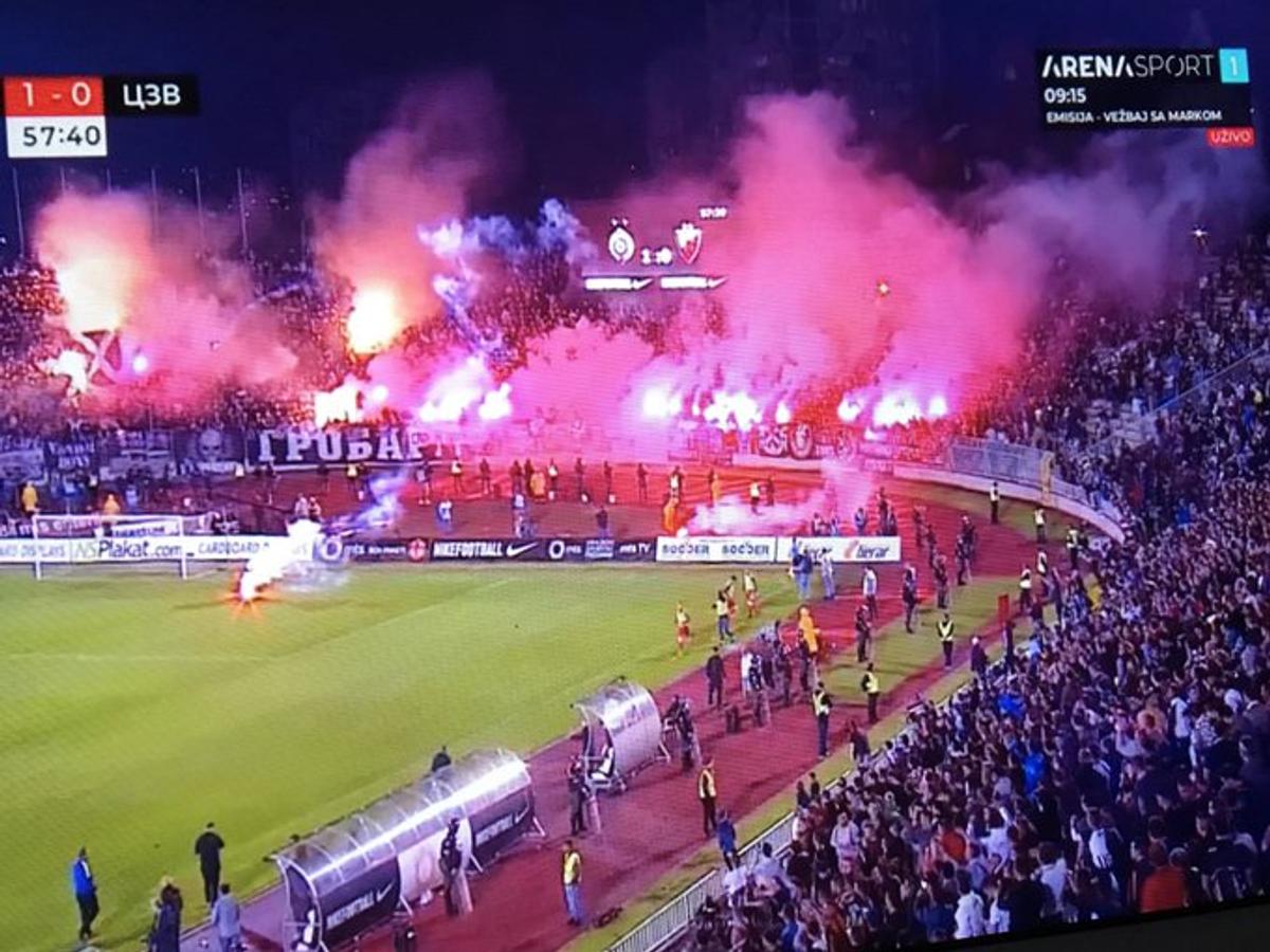 VIDEO+FOTO WOW! Imagini uluitoare din Serbia » Atmosferă incendiară cu 25.000 de fani în tribune la derby-ul Partizan - Steaua Roșie