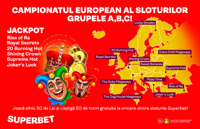 Sloturile Campionatului European sunt la Superbet. Partea 1/2 – Grupele A, B, C