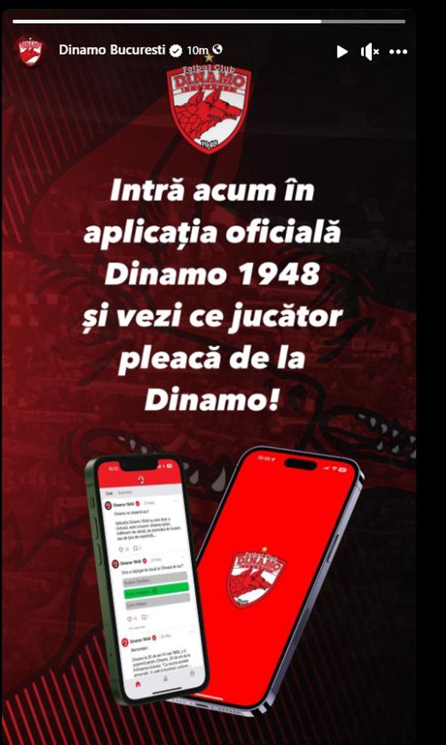 Modul neconvențional prin care Dinamo a anunțat despărțirea de 3 fotbaliști importanți: „Intră acum!”