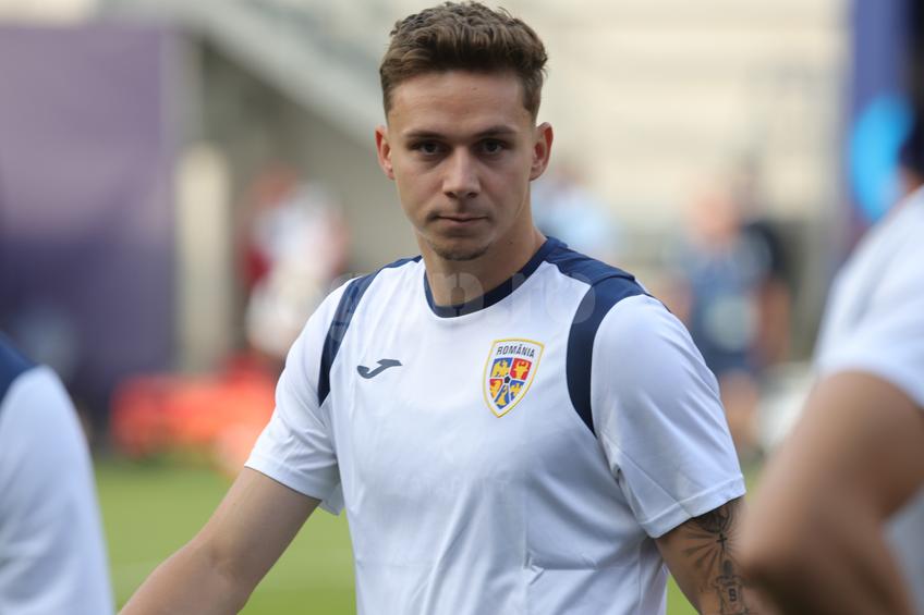 Louis Munteanu, la antrenamentul de marţi din Trnava al echipei naţionale de tineret FOTO: Ionuţ Iordache (GSP)