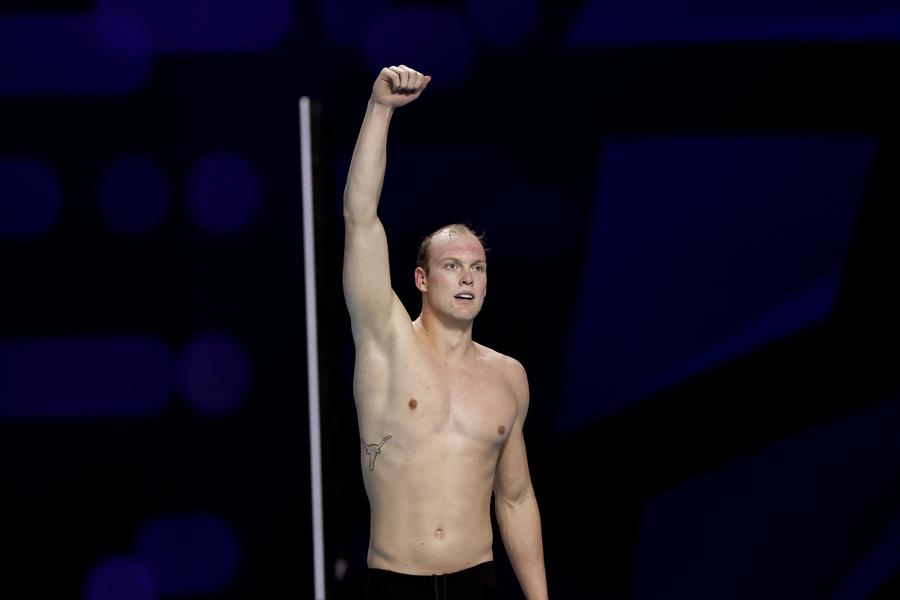 Luke Hobson bucuros de evoluția sa FOTO Guliver/GettyImages Luke Hobson, principalul rival al lui David Popovici în finala de la 200 m liber, a crescut într-un an cât alții în zece » Secretul? Un antrenor legendar