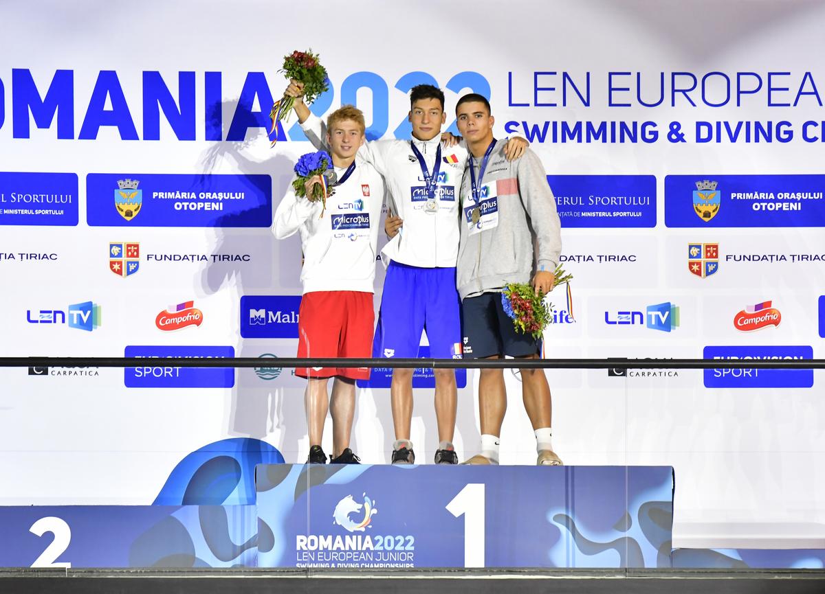 România a încheiat în forță Europenele de juniori de la Otopeni » David Popovici, a patra medalie de aur! + Vlad Stancu a prins argintul în finala de la 400 de metri liber